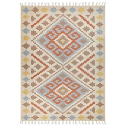 Dywan bawełniany kilim 160 x 230 cm wielokolorowy ATAN Dywan bawełniany kilim 160 x 230 cm wielokolorowy ATAN