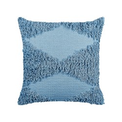2 poduszki dekoracyjne bawełniane tuftowane 45 x 45 cm niebieskie RHOEO 2 poduszki dekoracyjne bawełniane tuftowane 45 x 45 cm niebieskie RHOEO