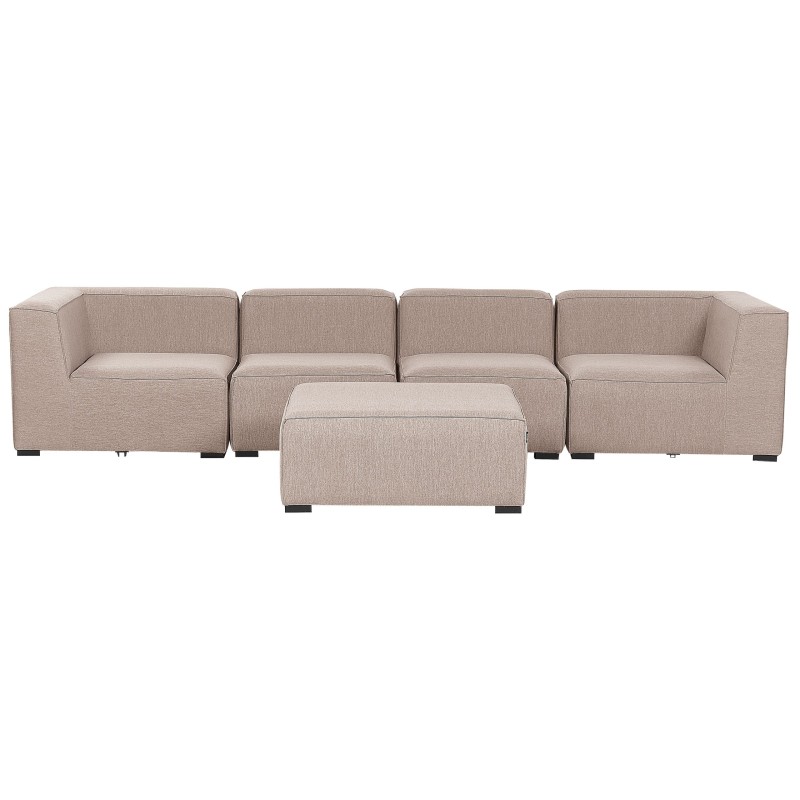 Sofa ogrodowa z otomaną dla 4 osób AREZZO Modułowy Beżowy Sofa ogrodowa z otomaną dla 4 osób AREZZO Modułowy Beżowy