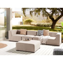Sofa ogrodowa z otomaną dla 4 osób AREZZO Modułowy Beżowy Sofa ogrodowa z otomaną dla 4 osób AREZZO Modułowy Beżowy