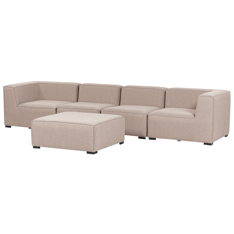 Sofa ogrodowa z otomaną dla 4 osób AREZZO Modułowy Beżowy Sofa ogrodowa z otomaną dla 4 osób AREZZO Modułowy Beżowy