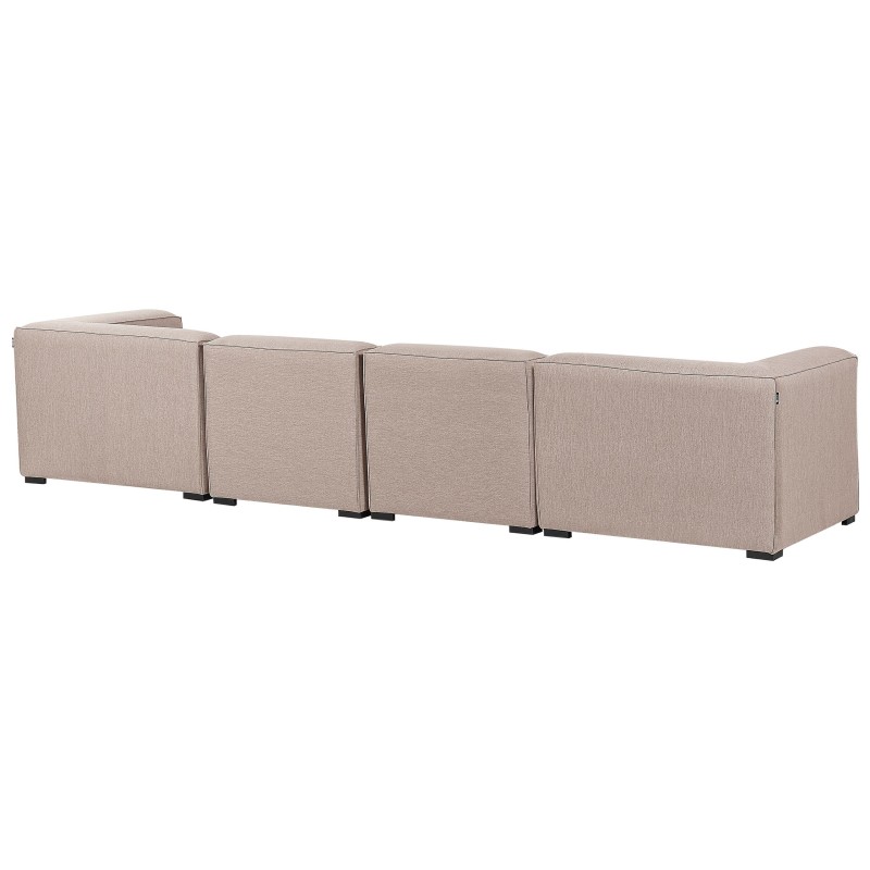 Sofa ogrodowa z otomaną dla 4 osób AREZZO Modułowy Beżowy Sofa ogrodowa z otomaną dla 4 osób AREZZO Modułowy Beżowy