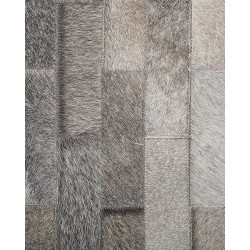 Dywan patchworkowy okrągły skórzany ⌀ 140 cm brązowo-beżowy DUTLAR Dywan patchworkowy okrągły skórzany ⌀ 140 cm brązowo-beżowy DUTLAR