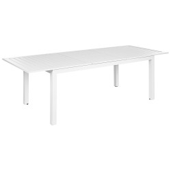 Stół ogrodowy rozkładany SKALOMA 180/240 cm 90 cm Metal Biały
