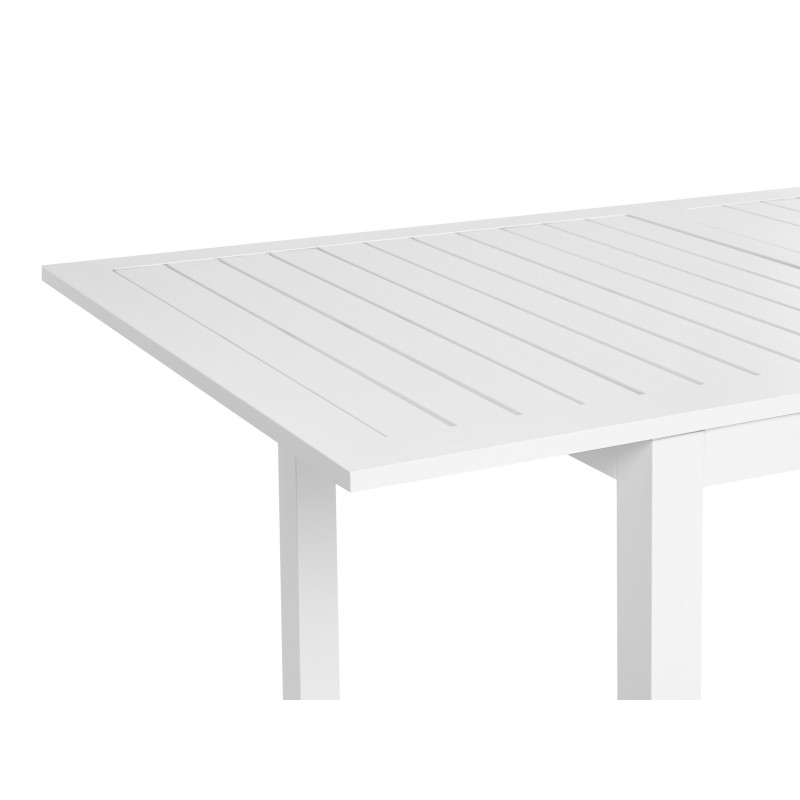 Stół ogrodowy rozkładany SKALOMA 180/240 cm 90 cm Metal Biały Stół ogrodowy rozkładany SKALOMA 180/240 cm 90 cm Metal Biały