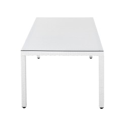 Stół ogrodowy ITALY 220 cm 100 cm Szkło Biały Stół ogrodowy ITALY 220 cm 100 cm Szkło Biały