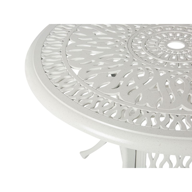 Stolik bistro ANCONA 90 cm 90 cm Metal Biały Stolik bistro ANCONA 90 cm 90 cm Metal Biały