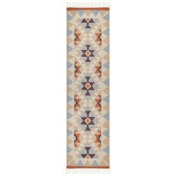 Dywan bawełniany kilim 80 x 300 cm wielokolorowy DILIJAN Dywan bawełniany kilim 80 x 300 cm wielokolorowy DILIJAN