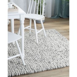 Dywan z filcowych kulek 160 x 230 cm jasnoszary AMDO Dywan z filcowych kulek 160 x 230 cm jasnoszary AMDO