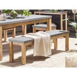 Ławka ogrodowa OSTUNI 160 cm Beton Szary Ławka ogrodowa OSTUNI 160 cm Beton Szary