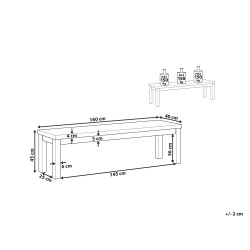 Ławka ogrodowa OSTUNI 160 cm Beton Szary Ławka ogrodowa OSTUNI 160 cm Beton Szary