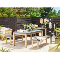 Ławka ogrodowa OSTUNI 160 cm Beton Szary Ławka ogrodowa OSTUNI 160 cm Beton Szary