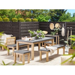 Ławka ogrodowa OSTUNI 160 cm Beton Szary Ławka ogrodowa OSTUNI 160 cm Beton Szary
