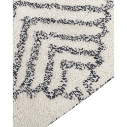 Dywan bawełniany 80 x 150 cm biało-czarny ERAY Dywan bawełniany 80 x 150 cm biało-czarny ERAY