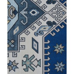 Dywan 80 x 300 cm niebiesko-beżowy PARVAKADLI Dywan 80 x 300 cm niebiesko-beżowy PARVAKADLI
