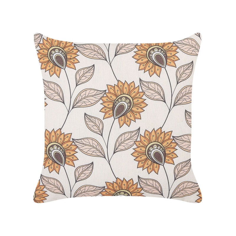 Zestaw 2 poduszek dekoracyjnych TUBEROSE 45 x 45 cm Kolorowy Wzór kwiatowy Zestaw 2 poduszek dekoracyjnych TUBEROSE 45 x 45 cm Kolorowy Wzór kwiatowy