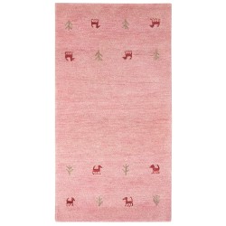 Dywan wełniany gabbeh 80 x 150 cm różowy YULAFI Dywan wełniany gabbeh 80 x 150 cm różowy YULAFI