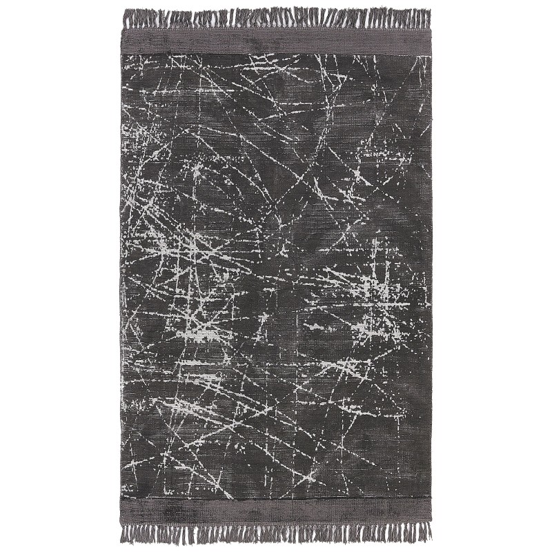 Dywan z wiskozy 160 x 230 cm ciemnoszary HANLI Dywan z wiskozy 160 x 230 cm ciemnoszary HANLI