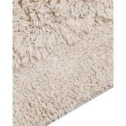 Dywan shaggy bawełniany 80 x 150 cm beżowy BITLIS Dywan shaggy bawełniany 80 x 150 cm beżowy BITLIS