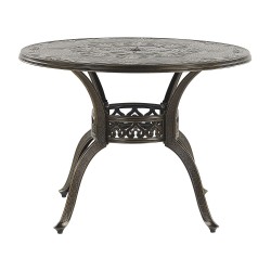 Stół ogrodowy SAPRI 100 cm 100 cm Metal Ciemnobrązowy Stół ogrodowy SAPRI 100 cm 100 cm Metal Ciemnobrązowy