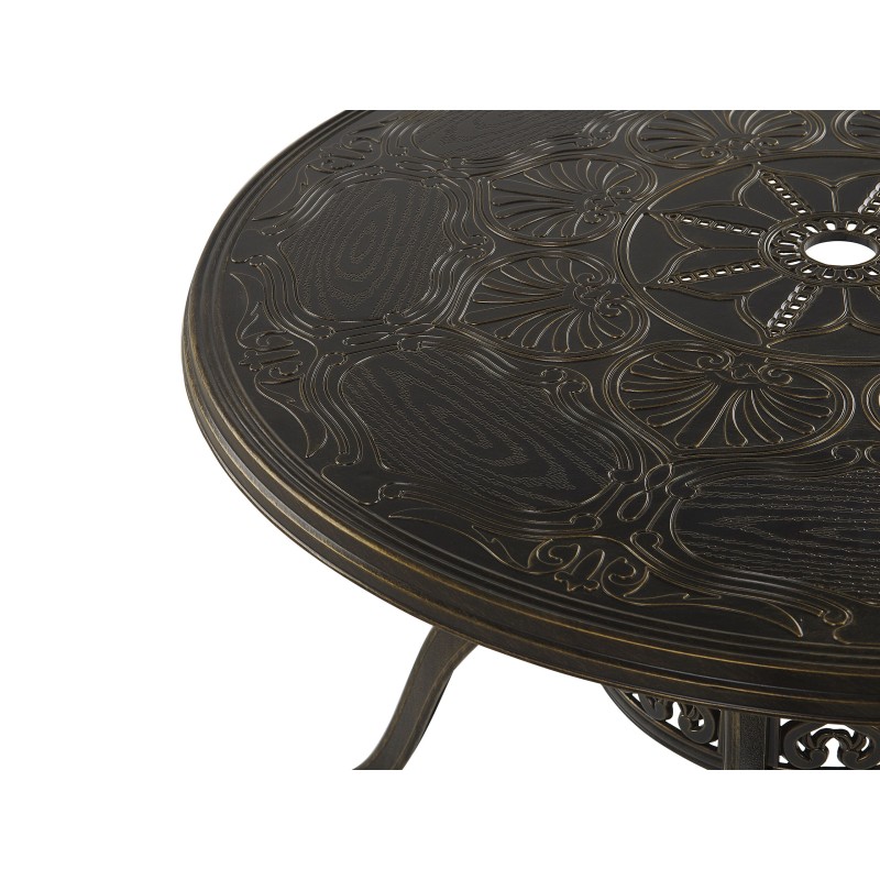Stół ogrodowy SAPRI 100 cm 100 cm Metal Ciemnobrązowy Stół ogrodowy SAPRI 100 cm 100 cm Metal Ciemnobrązowy