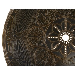 Stół ogrodowy SAPRI 100 cm 100 cm Metal Ciemnobrązowy Stół ogrodowy SAPRI 100 cm 100 cm Metal Ciemnobrązowy