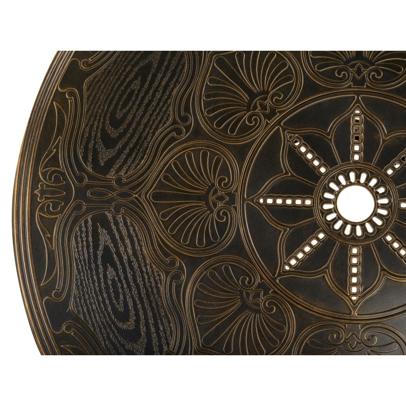 Stół ogrodowy SAPRI 100 cm 100 cm Metal Ciemnobrązowy Stół ogrodowy SAPRI 100 cm 100 cm Metal Ciemnobrązowy