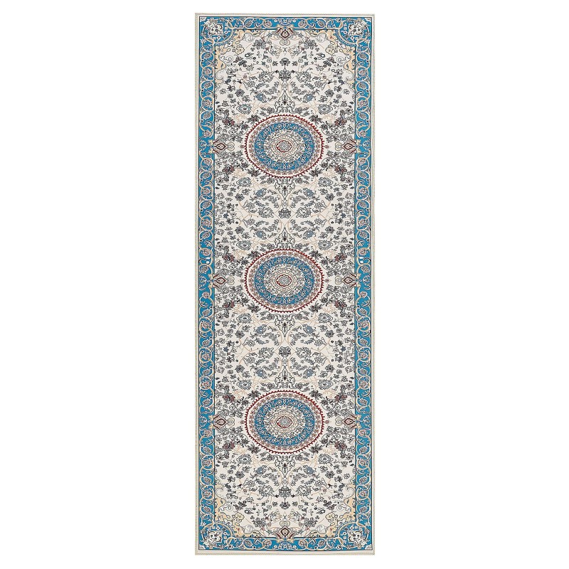 Dywan 80 x 240 cm beżowo-niebieski GORDES Dywan 80 x 240 cm beżowo-niebieski GORDES
