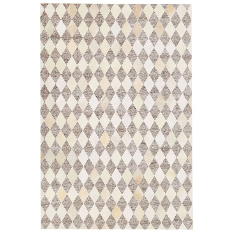 Dywan skórzany 140 x 200 cm beżowo-brązowy SESLICE Dywan skórzany 140 x 200 cm beżowo-brązowy SESLICE