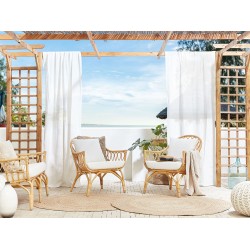 Zestaw ogrodowy ze stolikiem dla 4 osób SIBARI Rattan Naturalny Zestaw ogrodowy ze stolikiem dla 4 osób SIBARI Rattan Naturalny