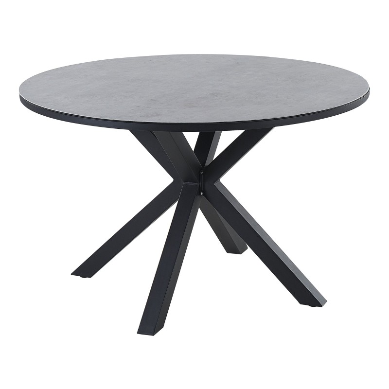 Stół ogrodowy MALETTO 120 cm 120 cm Szkło Szary Stół ogrodowy MALETTO 120 cm 120 cm Szkło Szary