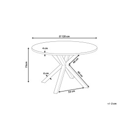 Stół ogrodowy MALETTO 120 cm 120 cm Szkło Szary Stół ogrodowy MALETTO 120 cm 120 cm Szkło Szary