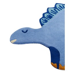 Dywan wełniany dziecięcy dinozaur 100 x 160 cm niebieski TREX Dywan wełniany dziecięcy dinozaur 100 x 160 cm niebieski TREX