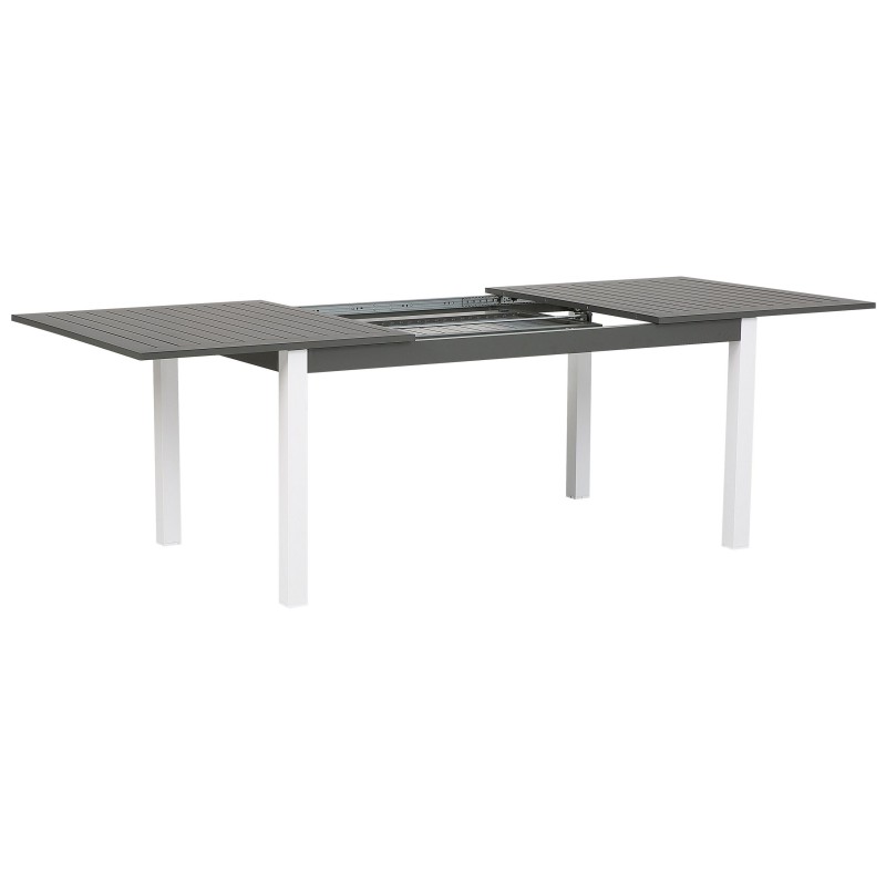 Stół ogrodowy rozkładany PANCOLE 168/248 cm 100 cm Metal Szary Stół ogrodowy rozkładany PANCOLE 168/248 cm 100 cm Metal Szary