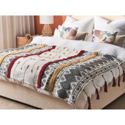 Koc AMBALA Bawełna 130 x 180 cm Kolorowy Koc AMBALA Bawełna 130 x 180 cm Kolorowy