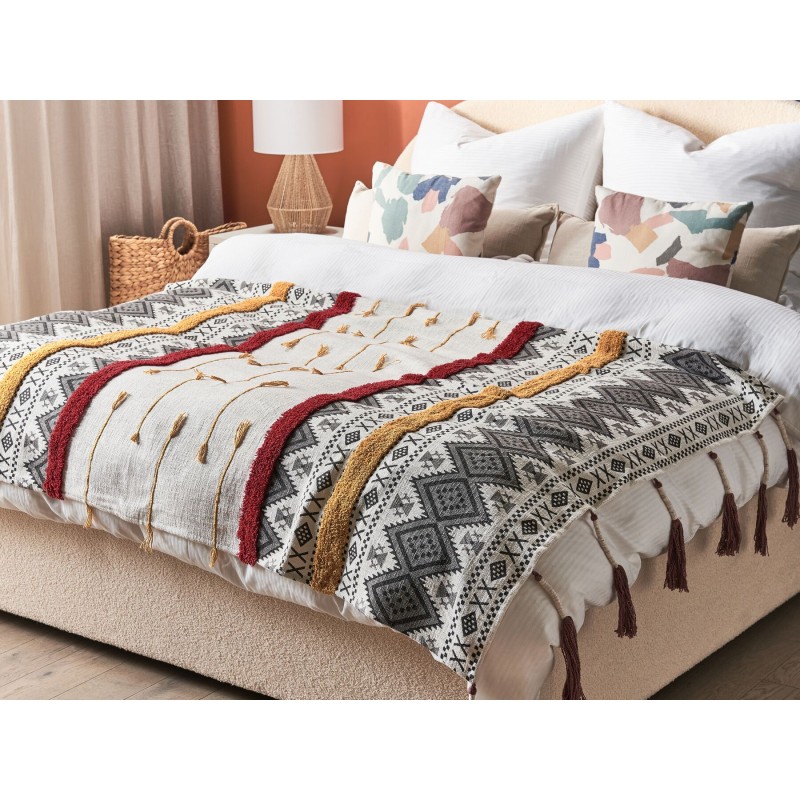 Koc AMBALA Bawełna 130 x 180 cm Kolorowy Koc AMBALA Bawełna 130 x 180 cm Kolorowy