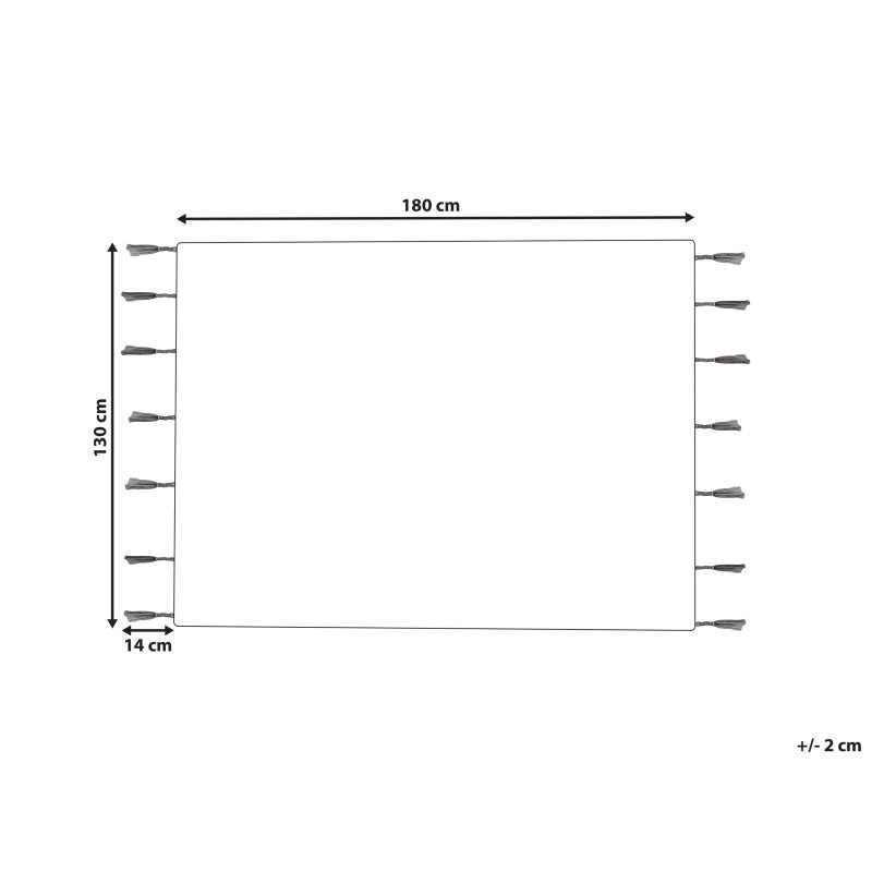 Koc AMBALA Bawełna 130 x 180 cm Kolorowy Koc AMBALA Bawełna 130 x 180 cm Kolorowy