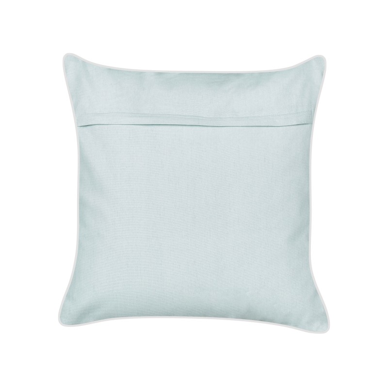 Zestaw 2 poduszek dekoracyjnych LAMINARIA Welur 45 x 45 cm Błękitny Wzór zwierzęcy Zestaw 2 poduszek dekoracyjnych LAMINARIA Welur 45 x 45 cm Błękitny Wzór zwierzęcy