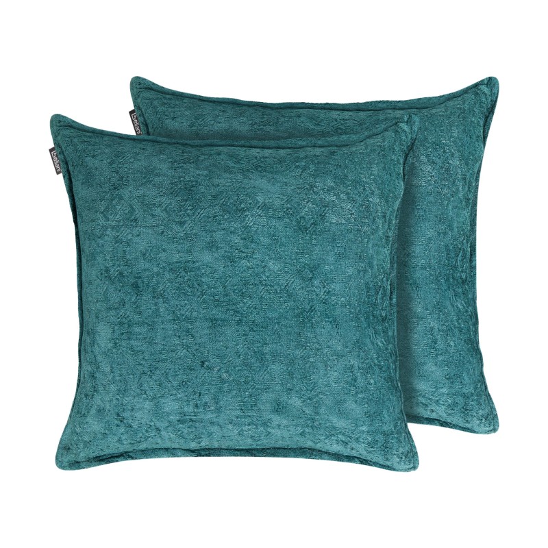 Zestaw 2 poduszek dekoracyjnych VERPIS Bawełna 50 x 50 cm Lazurowy Jednolity Zestaw 2 poduszek dekoracyjnych VERPIS Bawełna 50 x 50 cm Lazurowy Jednolity