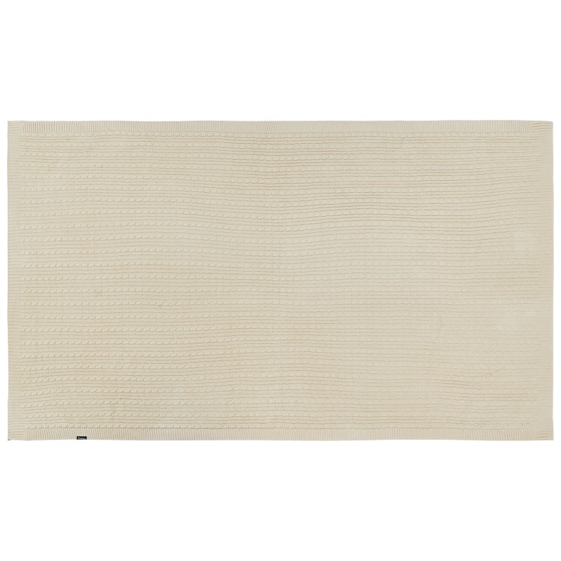 Koc ANAMUR Bawełna 110 x 180 cm Beżowy Koc ANAMUR Bawełna 110 x 180 cm Beżowy