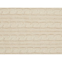 Koc ANAMUR Bawełna 110 x 180 cm Beżowy Koc ANAMUR Bawełna 110 x 180 cm Beżowy
