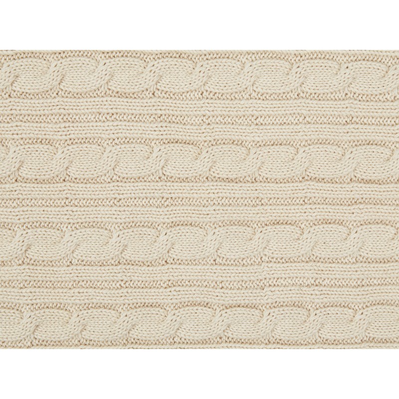 Koc ANAMUR Bawełna 110 x 180 cm Beżowy Koc ANAMUR Bawełna 110 x 180 cm Beżowy