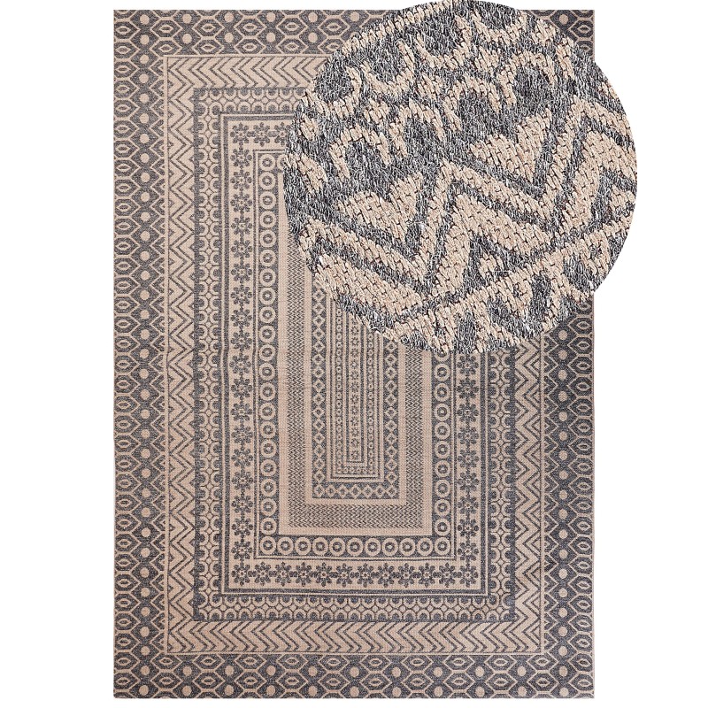 Dywan 160 x 230 cm beżowo-szary BAGLAR Dywan 160 x 230 cm beżowo-szary BAGLAR
