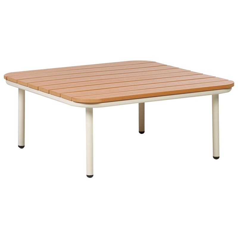 Stolik kawowy ogrodowy SENISE 74 cm 74 cm Metal Brązowy Stolik kawowy ogrodowy SENISE 74 cm 74 cm Metal Brązowy