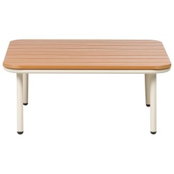 Stolik kawowy ogrodowy SENISE 74 cm 74 cm Metal Brązowy Stolik kawowy ogrodowy SENISE 74 cm 74 cm Metal Brązowy
