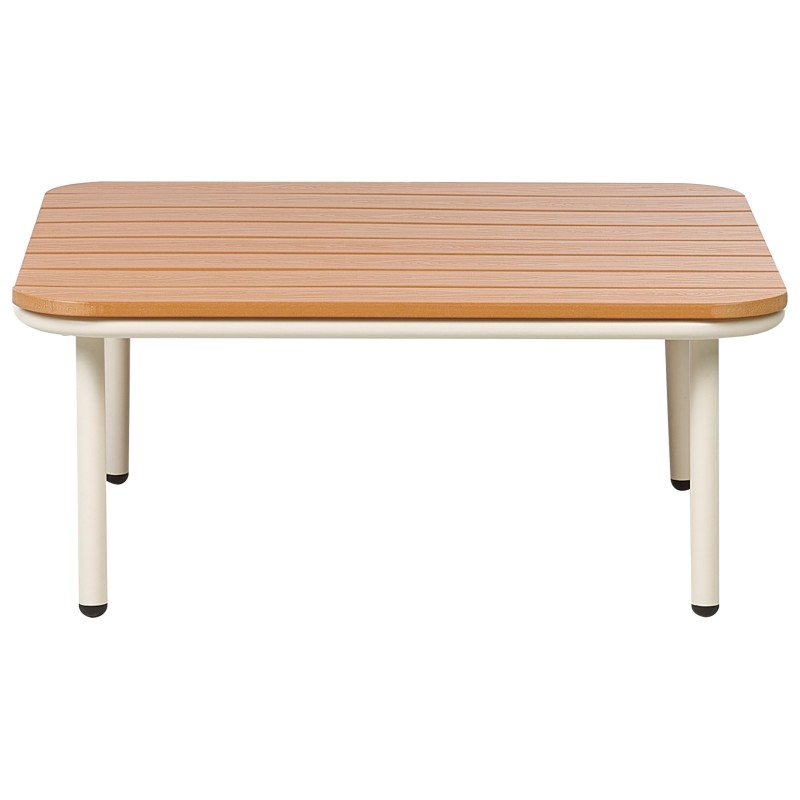Stolik kawowy ogrodowy SENISE 74 cm 74 cm Metal Brązowy Stolik kawowy ogrodowy SENISE 74 cm 74 cm Metal Brązowy