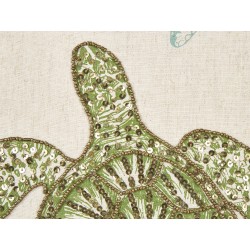 Poduszka dekoracyjna ALGAE Len 45 x 45 cm Beżowy Wzór zwierzęcy Poduszka dekoracyjna ALGAE Len 45 x 45 cm Beżowy Wzór zwierzęcy