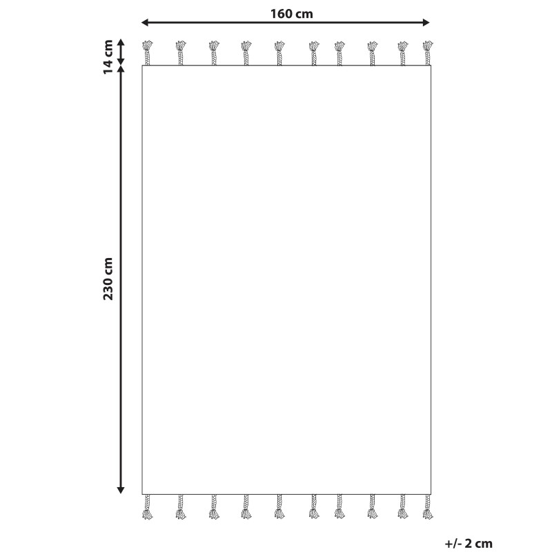 Dywan bawełniany 160 x 230 cm biało-czerwony KENITRA Dywan bawełniany 160 x 230 cm biało-czerwony KENITRA