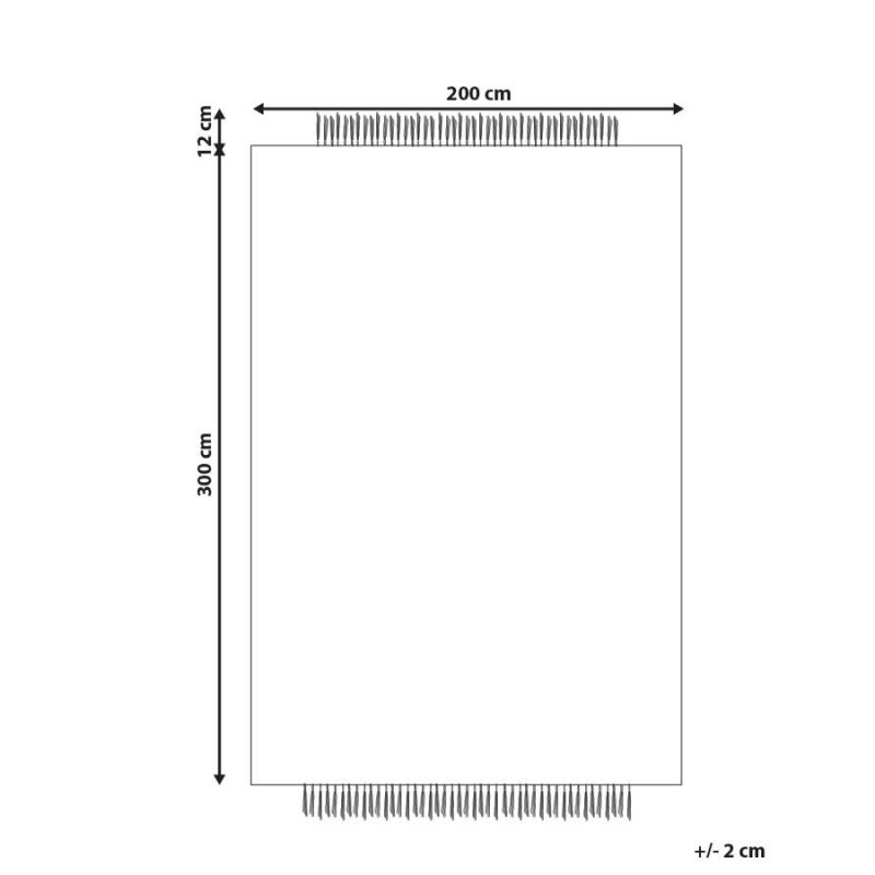 Dywan wełniany 200 x 300 cm beżowo-czarny DIVARLI Dywan wełniany 200 x 300 cm beżowo-czarny DIVARLI