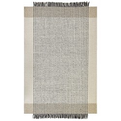 Dywan wełniany 200 x 300 cm beżowo-czarny DIVARLI Dywan wełniany 200 x 300 cm beżowo-czarny DIVARLI
